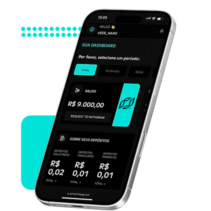 Celular com Finpag app